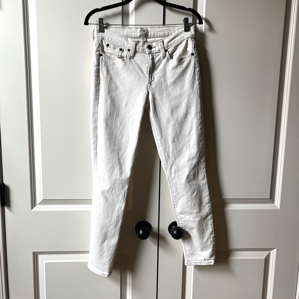 J. Crew Toothpick High Rise Skinny Jeans Size 27 Off-White/Cream